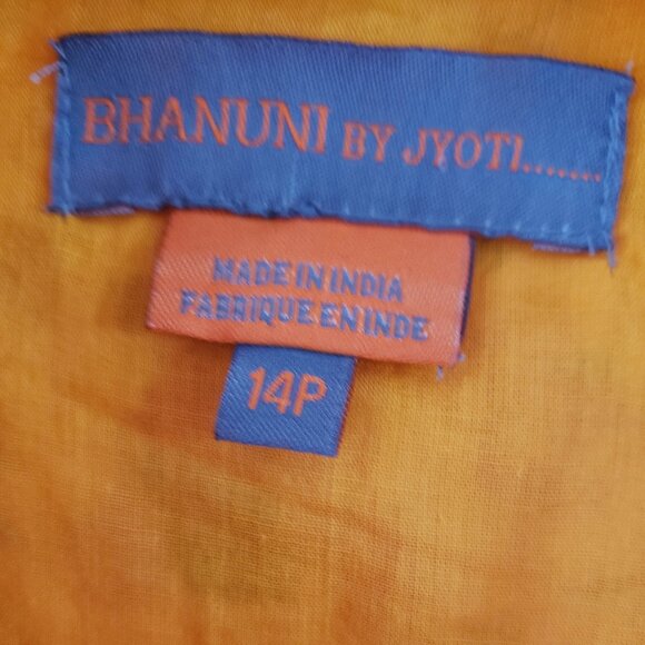 Sunset-colored imported Indian print maxi dress - Picture 3 of 4